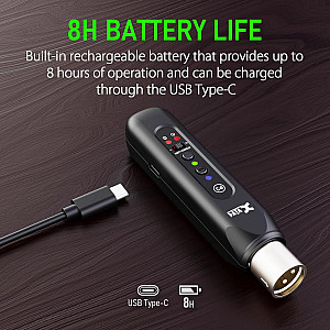 Xvive P3 Wireless XLR Bluetooth Receiver for Bluetooth Adapter for Speakers, Bluetooth Audio Mixer, PA Systems